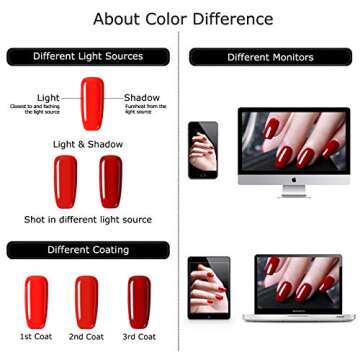 Beetles Summer Pink Gel Nail Polish Set - 6 Colors Magenta Purple Gel Polish, Soak Off Gel Polish Set Nail Art Nail Lamp Cured, 7.3ml Each Bottle Nail Gel Kit for Glitz Glamour Gifts