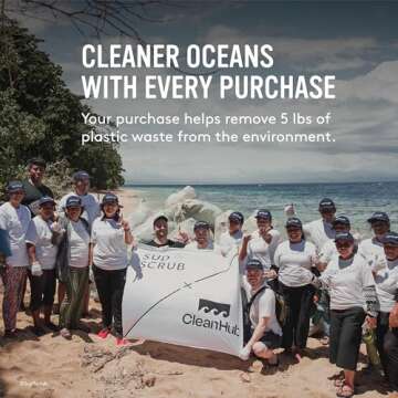 Sud Scrub® Antimicrobial Silicone Body Scrubber, Exfoliating Body Scrubber for Sensitive Skin, Eco Friendly Shower Scrubber for Body, Silicone Body Brush for Showering, Pink