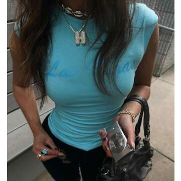 AGGRAD Balloon Bubble Letter Necklace Silver Initial Diamond Pendant Chain Necklace Dainty Pave Fashion Jewelry Gift for Women Teen - B