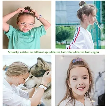 Tie Dye Scrunchies Set Vibrant Soft Hair Ties for Women