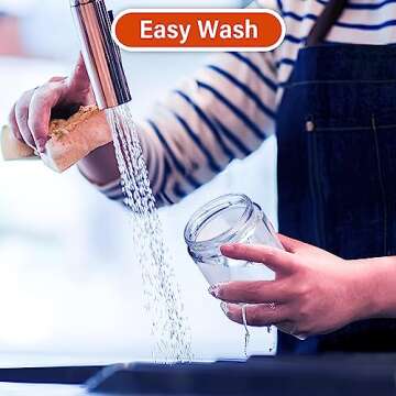 EONJOE 6-Pack 10oz Small Glass Jars with Lids Overnight Oats Meal Prep Salad Food Cereal Snacks Containers Pudding Yogurt Storage Airtight