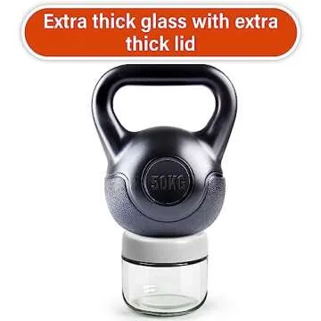 EONJOE 6-Pack 10oz Small Glass Jars with Lids Overnight Oats Meal Prep Salad Food Cereal Snacks Containers Pudding Yogurt Storage Airtight