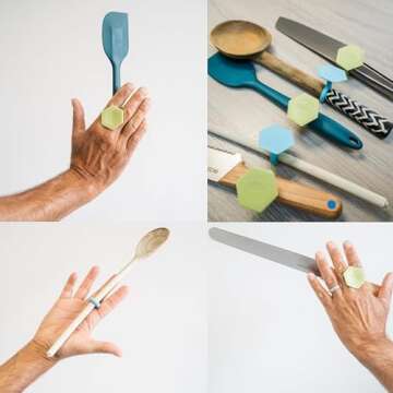 Grip Toggle - Essential Adaptive Aid for Limited Hand Ability Silicone Toggle Device. Adaptive Equipment Disabled Products for Adults. Open Doors and Laptops (4 Pack, 2 Sizes)