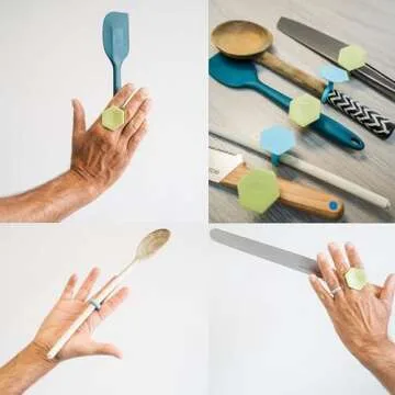 Grip Toggle - Essential Adaptive Aid for Limited Hand Ability Silicone Toggle Device. Adaptive Equipment Disabled Products for Adults. Open Doors and Laptops (4 Pack, 2 Sizes)