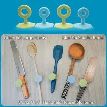 Grip Toggle - Essential Adaptive Aid for Limited Hand Ability Silicone Toggle Device. Adaptive Equipment Disabled Products for Adults. Open Doors and Laptops (4 Pack, 2 Sizes)