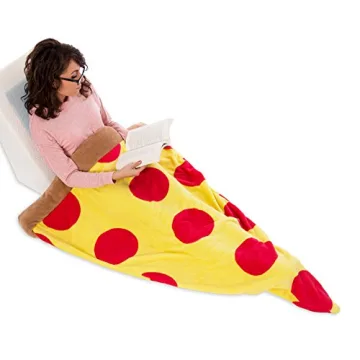 Silver Lilly Pizza Blanket - Cozy Novelty Throw for All Ages