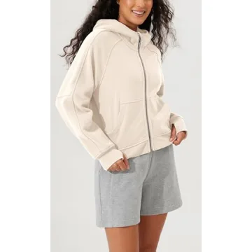 ODODOS Women's Fleece Lined Cropped Hoodies for Fall
