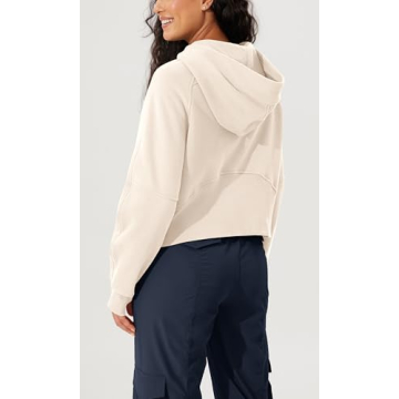 ODODOS Women's Fleece Lined Cropped Hoodies for Fall