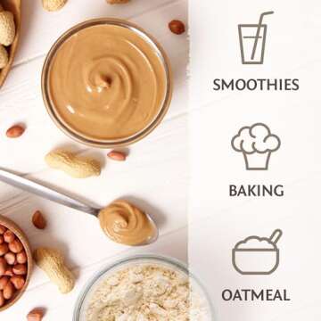 Peanut Butter Powder | All Natural Peanut Butter Powder Reduced Fat No Sugar Added Low Calories Low Fat Non GMO Soy Free Gluten Free Peanut Flour | 600g tub (50 Servings) Organic Harvest by Sunwarrior