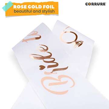 Elegant 'Bride to Be' Bachelorette Party Sash - Satin with Foil