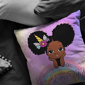 Lynn and Jade Unicorn Pillow for Girls Bedroom Decor