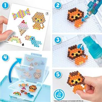 Aquabeads Mega Bead Set - Arts & Crafts Bead Refill Kit for Children Ages 4+ - Includes Over 2,400 Beads and Shooting Star Storage Case