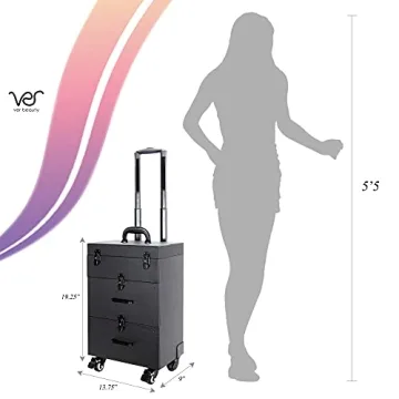 Ver Beauty Rolling Makeup Trolley for Professionals and Enthusiasts