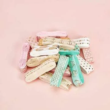 GORGECRAFT 18 Yards Printed Glitter Fold Over Elastic Ribbon 5/8" Grab Bag Headband Elastic Ribbon Trim for Hair Ties DIY Sewing Crafts