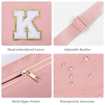 YOOLIFE Gifts for Girls Teen Girls - Initial Crossbody Bag for Girls Teens Belt Bag Fanny Pack, Personalized Preppy Stuff Dance Gifts for Teen Girls Kids, Birthday Gifts for Girls