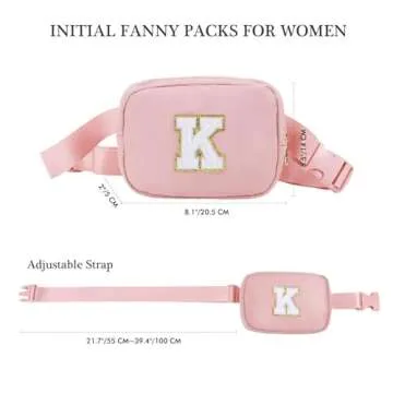 YOOLIFE Gifts for Girls Teen Girls - Initial Crossbody Bag for Girls Teens Belt Bag Fanny Pack, Personalized Preppy Stuff Dance Gifts for Teen Girls Kids, Birthday Gifts for Girls