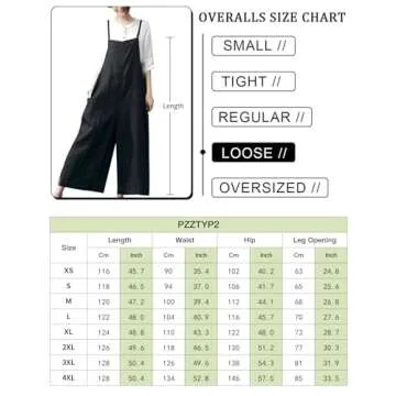 YESNO Women Casual Loose Long Bib Pants Wide Leg Jumpsuits Baggy Cotton Rompers Overalls with Pockets (S PZZTYP2 Black)