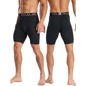 TELALEO 5 Pack Compression Shorts for Men