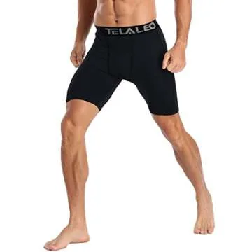TELALEO 5 Pack Compression Shorts for Men