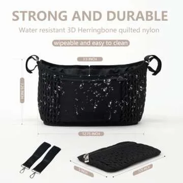 LUKJOJO Stroller Organizer - Stylish & Versatile Storage Solution