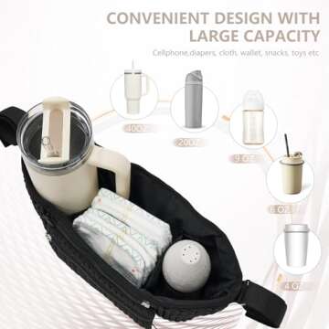 LUKJOJO Stroller Organizer - Stylish & Versatile Storage Solution