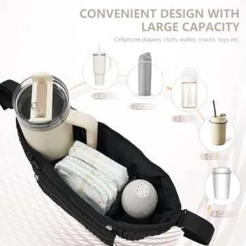 LUKJOJO Stroller Organizer - Stylish & Versatile Storage Solution