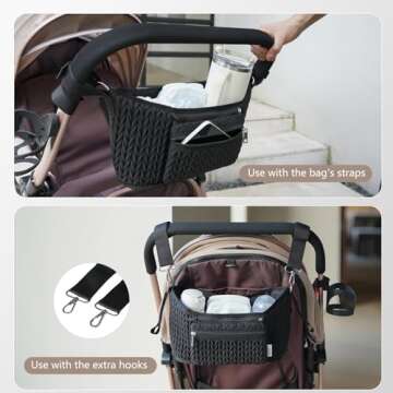 LUKJOJO Stroller Organizer - Stylish & Versatile Storage Solution