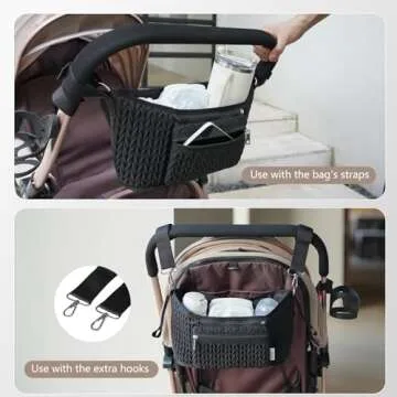 LUKJOJO Stroller Organizer - Stylish & Versatile Storage Solution