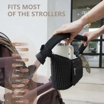 LUKJOJO Stroller Organizer - Stylish & Versatile Storage Solution