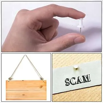 VAPKER Push Pins Tacks 120Pcs White Thumb Tacks Larger Size Pin Map Tacks Plastic Head with Steel Point for Bulletin Board