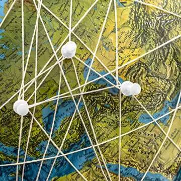 VAPKER Push Pins Tacks 120Pcs White Thumb Tacks Larger Size Pin Map Tacks Plastic Head with Steel Point for Bulletin Board