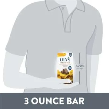 LILY'S Milk Chocolate Style No Sugar Added, Sweets Bars, 3 oz (12 Count)