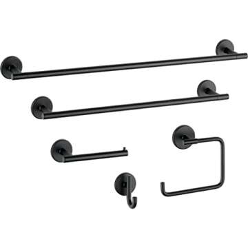 Delta Trinsic (1-Pack) Towel Hooks Matte Black Single Bathroom Hooks Wall Mounted for Robes & Towels Hand Towel Hook Holder Kitchen, Bathroom Accessories 75935-BL