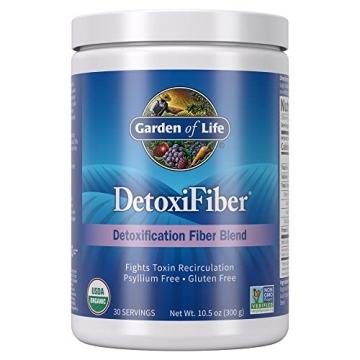 Garden of Life Organic Unflavored Fiber Powder Detox Blend with Chia, Alfalfa & Barley for Herbal Cl...