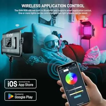 GVM RGB LED Video Light with Lighting Kits, 680RS 50W Led Panel Light with Bluetooth Control, 2 Packs Photography Lighting for YouTube Studio, Video Shooting, Gaming, Streaming, Conference