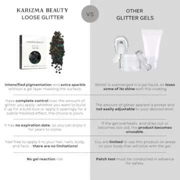 KARIZMA Backstage Black Chunky Glitter – 10g for Women