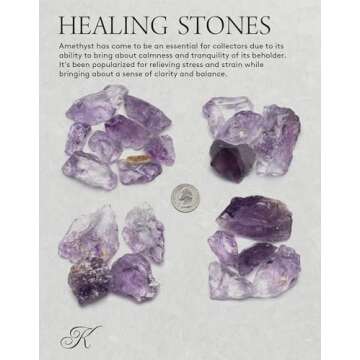 KALIFANO Rough Amethyst with Healing & Calming Effects - AAA Grade High Energy Raw Amatista with Inf...