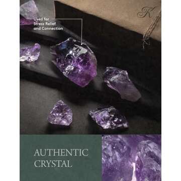 KALIFANO Rough Amethyst with Healing & Calming Effects - AAA Grade High Energy Raw Amatista with Information Card - Reiki Crystal Used for Stress Relief and Tranquility (Family Owned and Operated)