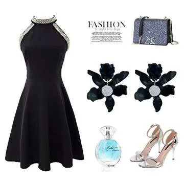 Oversized Clip On Acrylic Earrings - Elegant Statement Jewelry