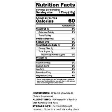 Terrasoul Superfoods Organic Black Chia Seeds, 2.5 Pounds, Nutrient-Packed Superfood for Energy, Puddings, Smoothies, and Baking