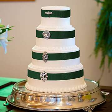 Chuangdi 1 Inch, 60 Yard Christmas Green Velvet Ribbon Wide Vintage Velvet Ribbons for Christmas Tree Ornaments Flower Bouquets Wedding Wreath Bow Making DIY Craft Choker