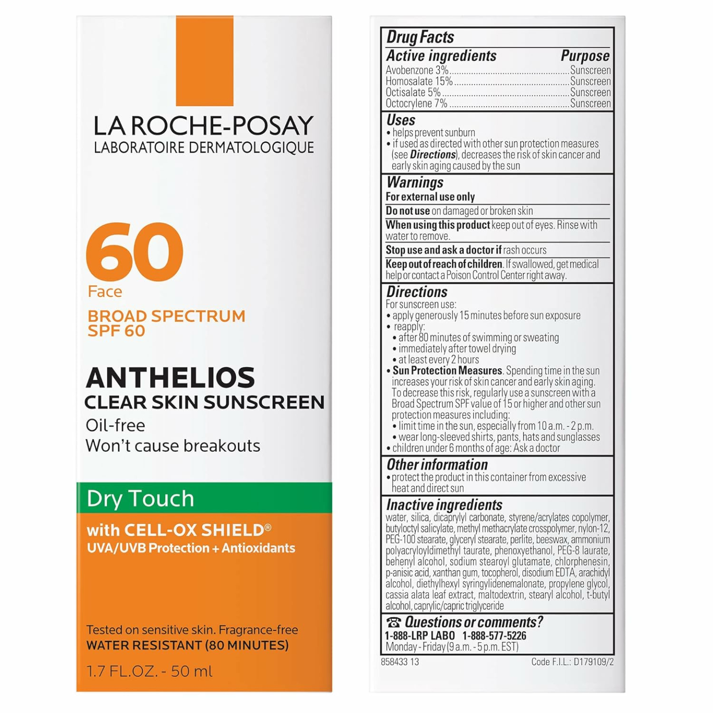 La Roche-Posay Clear Skin Sunscreen SPF 60 - Oil Free