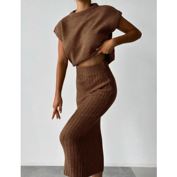 Zhiyouni Women’s 2 Piece Stylish Sweater Set for All Occasions