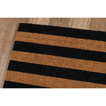 Erin Gates Park Stripe Coir Doormat for Every Home