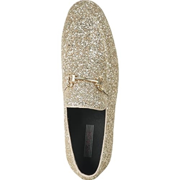 Bravo! Metallic Glitter Dress Loafers for Prom and Weddings