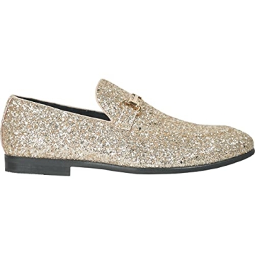 Bravo! Metallic Glitter Dress Loafers for Prom and Weddings