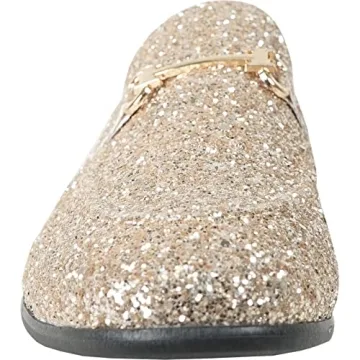 Bravo! Metallic Glitter Dress Loafers for Prom and Weddings