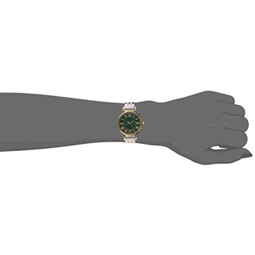 Anne Klein Women's Green Dial Gold-Tone Bracelet Watch