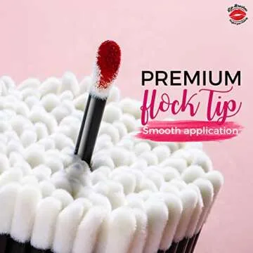 Teenitor 600 Pcs Disposable Lip wands Lip Applicators Disposable, Lipstick Testers Wands Lint Free Applicators for Makeup Lip Brushes Wands Makeup Beauty Tool Black