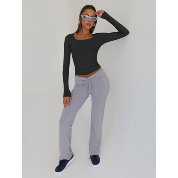 Trendy Queen Long Sleeve Crop Tops for Women 2024